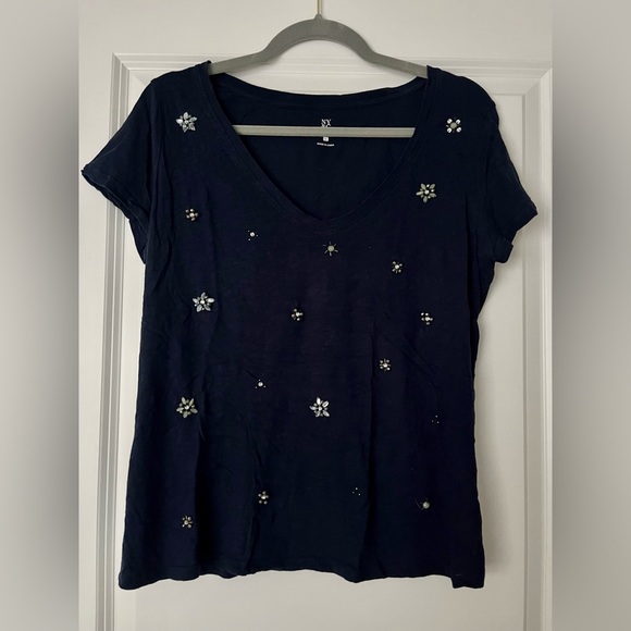 New York & Company Tops - EUC NY&Co. Navy Shirt (L) 👚